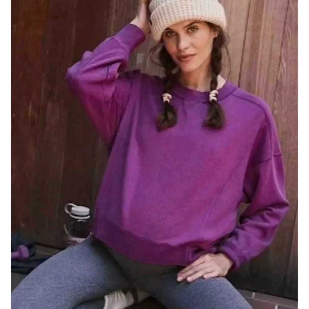 NWT Free People Movement x Hatch Maternity Intercept Pullover XS X-Small Berry